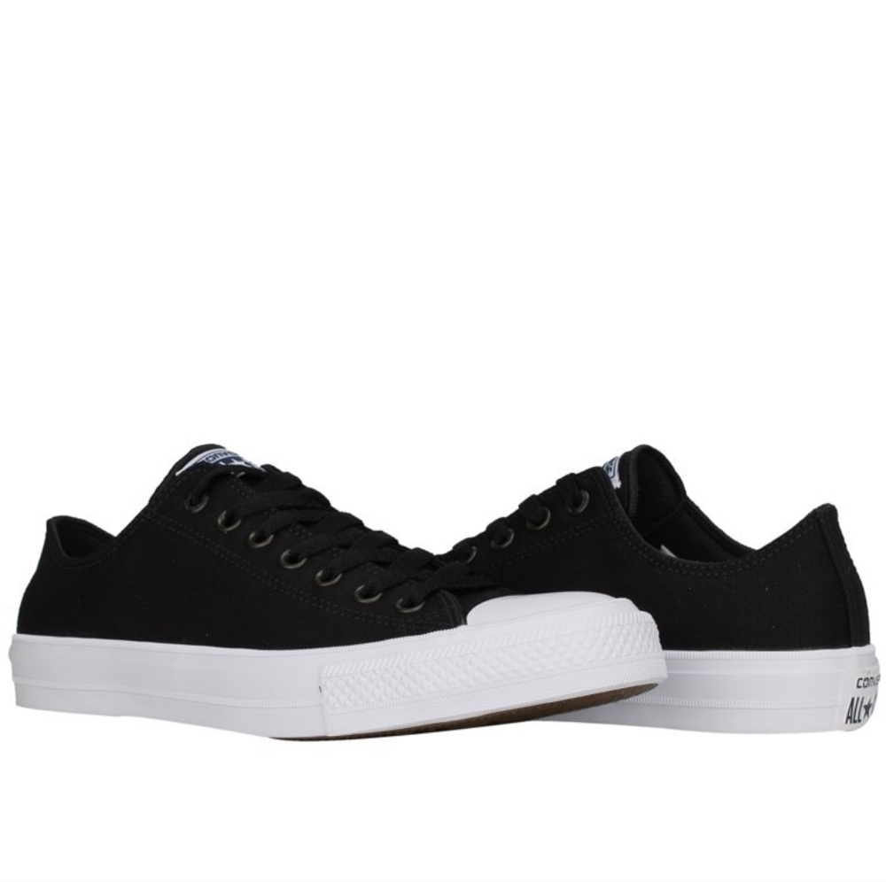 Converse Chuck Taylor II 2 Ox Black White Men 6.5 Women 8.5